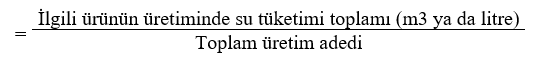 Birim başına su tüketimi
