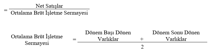Brüt İşletme Sermayesi Devir Hızı (Gross Working Capital Turnover Ratio)