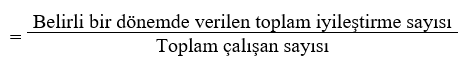 Çalışan başına iyileştirme önerileri