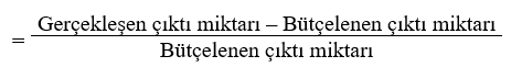 Çıktı Miktarında Sapma
