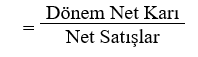Dönem Net Karı Oranı