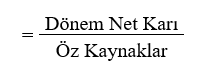 Dönem Net Karının Öz Kaynaklara Oranı