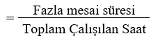 Fazla Mesai Oranı
