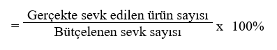 Lojistik planların yerine getirilmesi, %