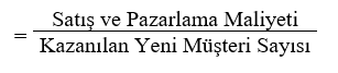 Müşteri Edinme Maliyetleri