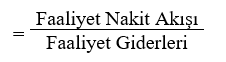 Nakit Akış Yeterlilik Oranı (Cash Flow Adequacy Ratio)