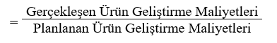 Ürün Geliştirme Maliyet Oranı