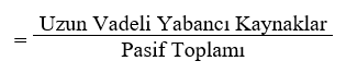 Uzun Vadeli Yabancı Kaynak Oranı (Long Term Liabilities Ratio)